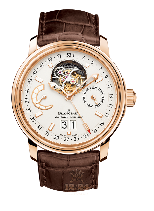 Blancpain Leman Watch 2925-3642-53B 40 mm Red gold Case White Dial