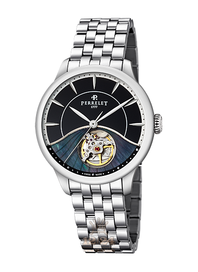 Perrelet First Class Watch A2067/A 35 mm Stainless steel Case Black Dial