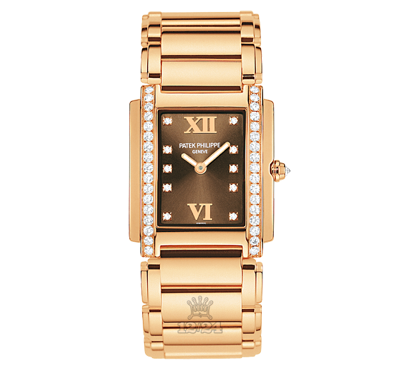 Patek Philippe Twenty~4 Watch 4910/11R-010 25 mm Pink gold Case Brown (chocolate) Dial