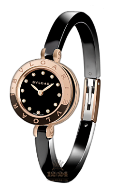 Bvlgari B.Zero1 Watch 102175 BZ23BSGCC/12.S 23 mm Steel / Pink gold Case Black Dial