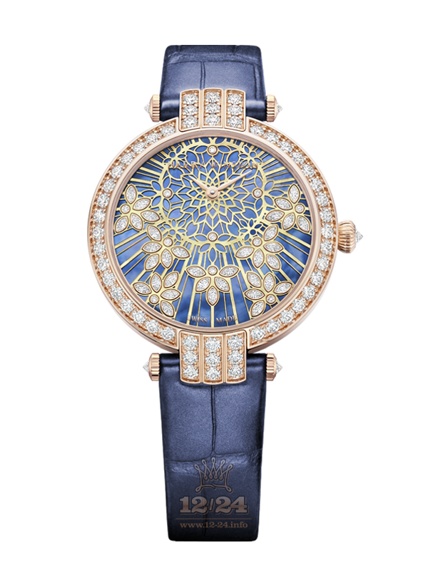 Harry Winston The Premier Collection Watch PRNAHM36RR018 36 mm Pink gold Case Yellow Blue Dial