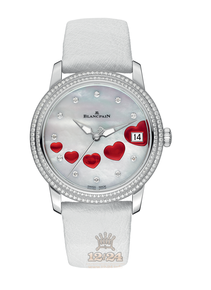 Blancpain Women Watch 3400-4554-58B 34 mm Stainless steel Case White Dial