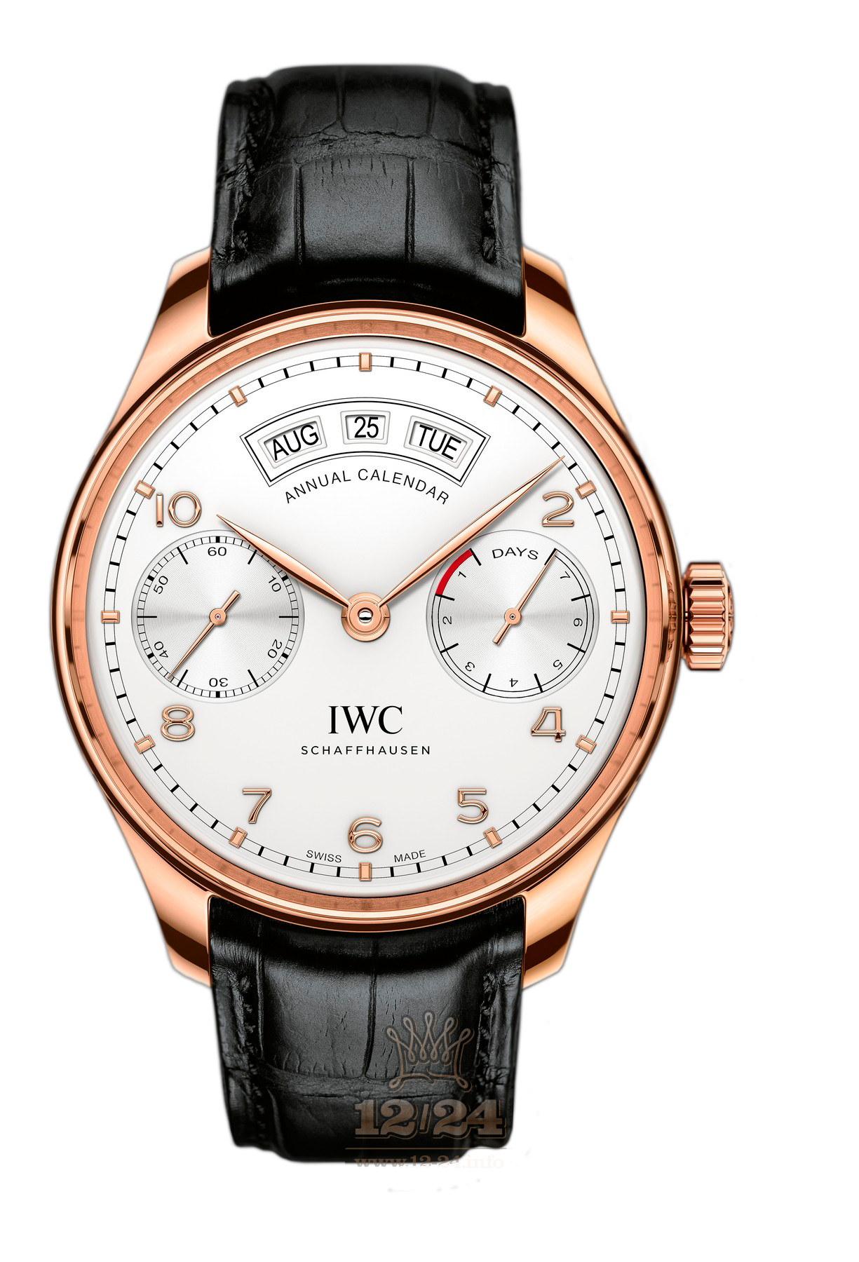 IWC Portugieser Watch IW503504 44 mm Pink gold Case Silver Dial
