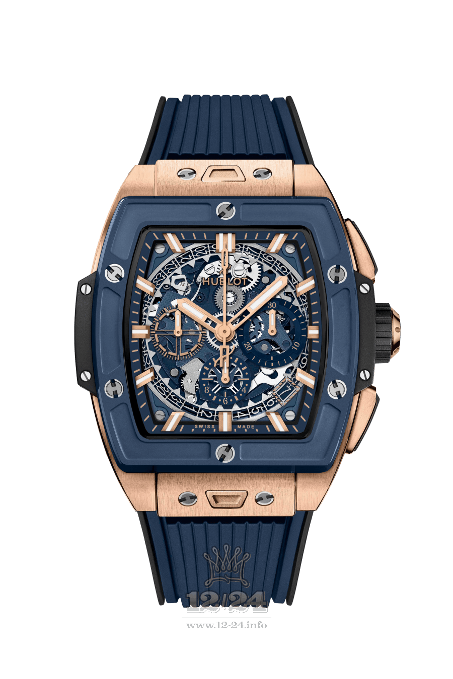 Hublot Spirit Of Big Bang Watch 642.OL.7180.RX 42 mm Pink gold Ceramics Case Dark blue Dial