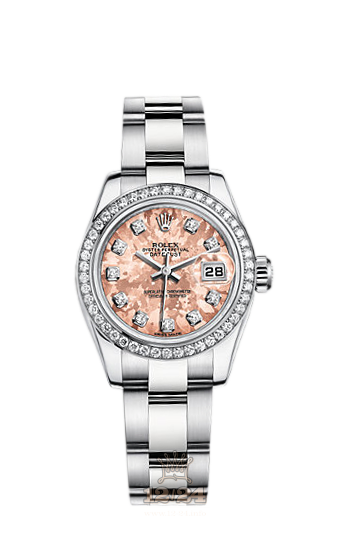 Rolex Lady-Datejust Watch 179384-0007 26 mm Steel / White gold Case Pink Dial