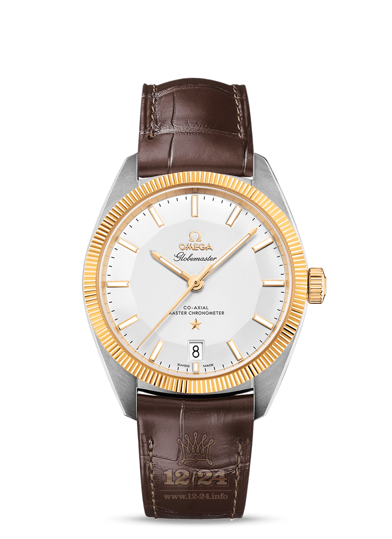 Omega Globemaster Watch 130.23.39.21.02.001 39 mm Steel / Yellow gold Case Silver Dial