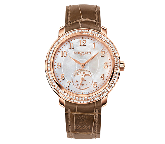 Patek Philippe Complications Watch 4968R-001 33 mm Pink gold Case White Dial