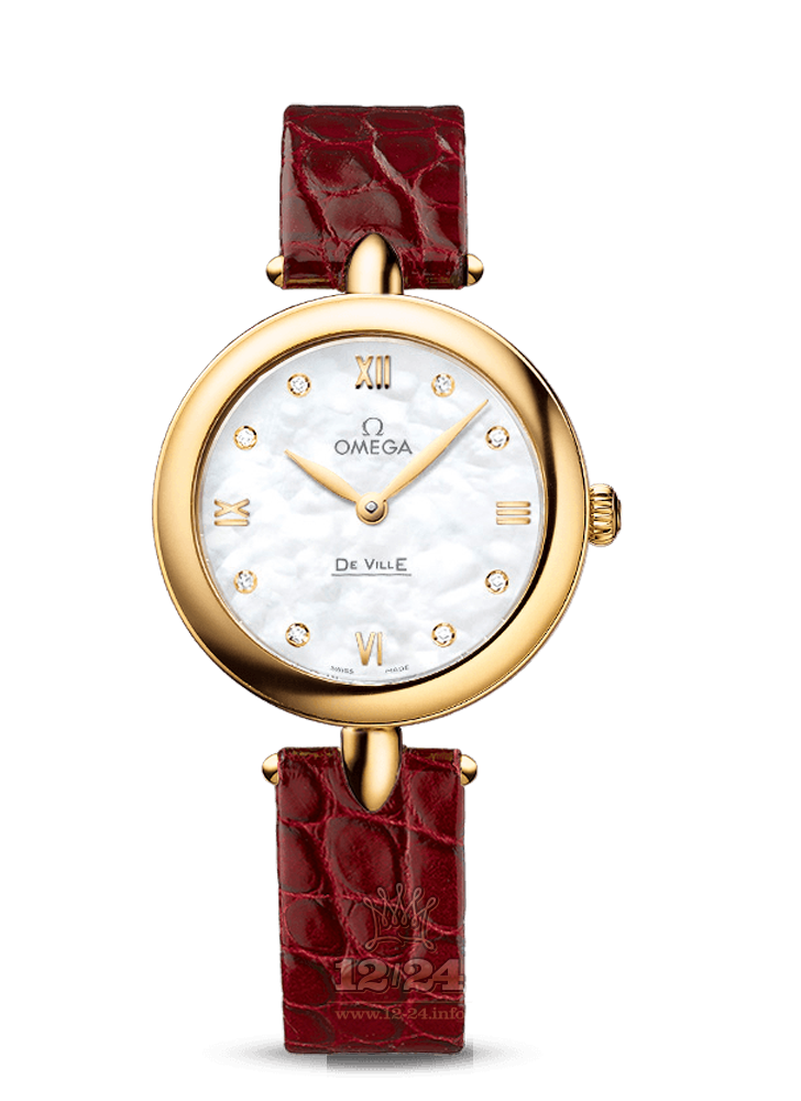 Omega Prestige Watch 424.53.27.60.55.001 27 mm Yellow gold Case White Dial