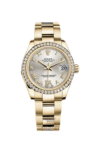 Rolex Datejust Watch 178288-0067 31 mm Yellow gold Case Silver Dial