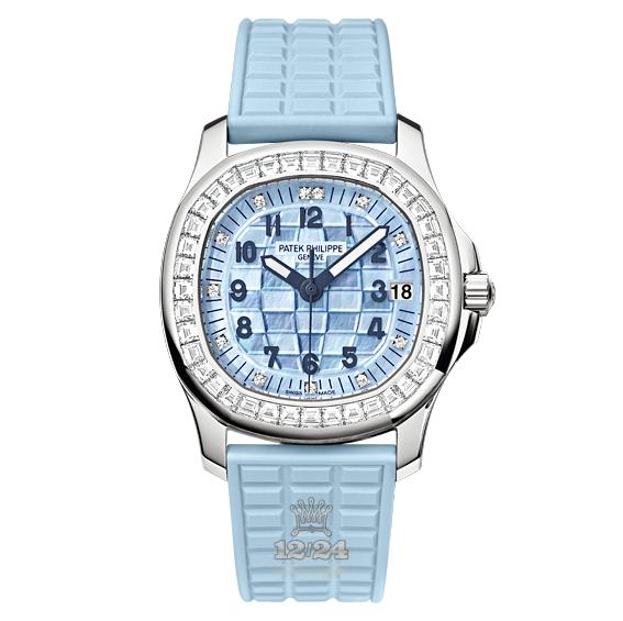 Patek Philippe Aquanaut Watch 5072G-001 36 mm White gold Case Blue Dial
