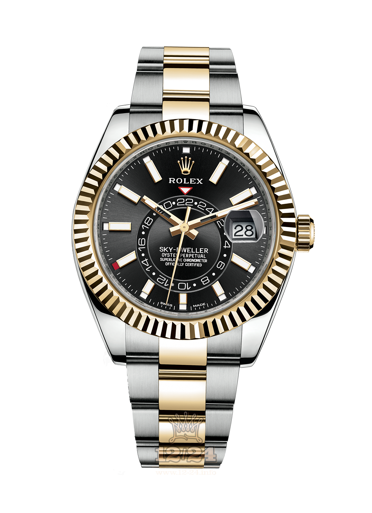 Rolex Sky-Dweller Watch 326933-0002 42 mm Steel / Yellow gold Case Black Dial