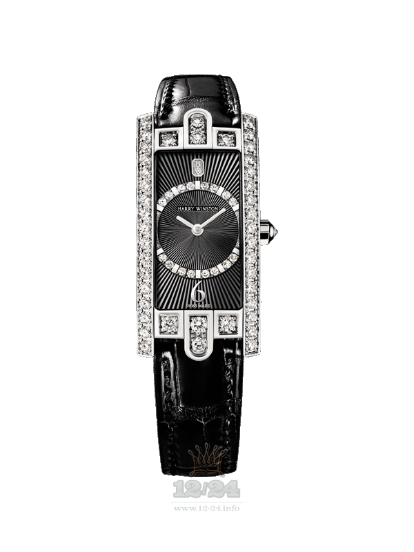 Harry Winston The Avenue Collection Watch AVCQHM19WW130 19 mm White gold Case Black Dial