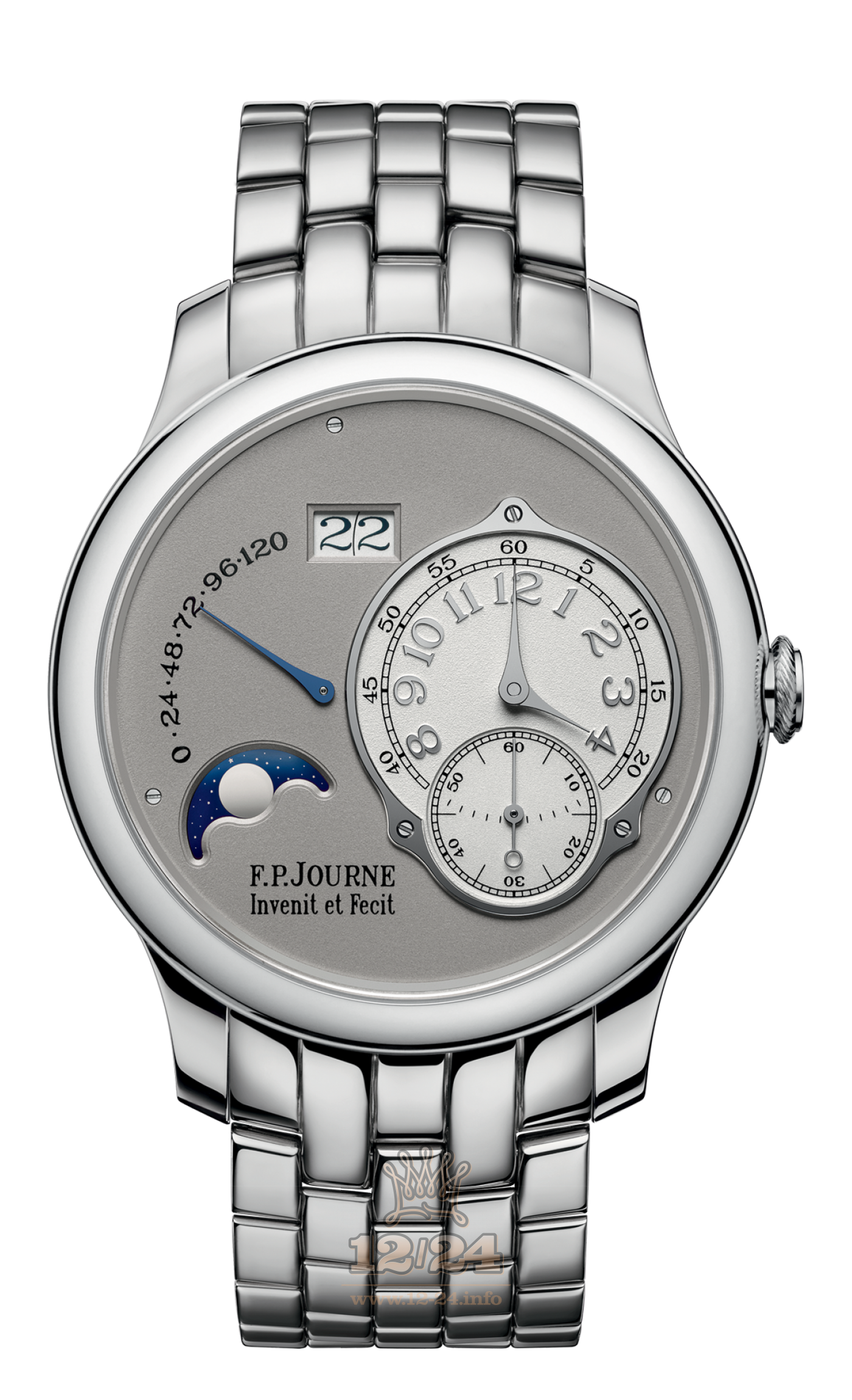 F.P.Journe Octa Watch FPJ-Co-Octa-Lune-LN-Pl 40 mm Platinum Case White Silver Dial