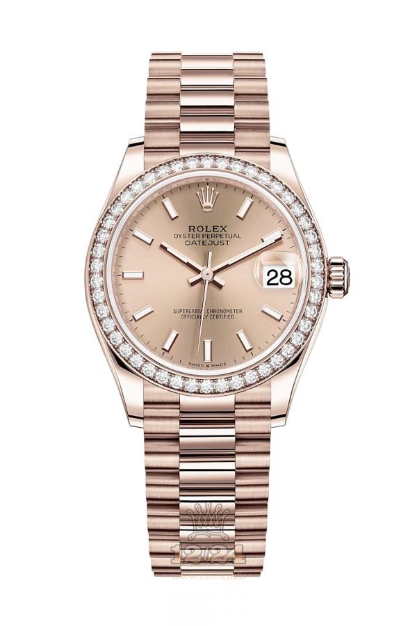 Rolex Datejust Watch 278285rbr-0018 31 mm Pink gold Case Pink Dial