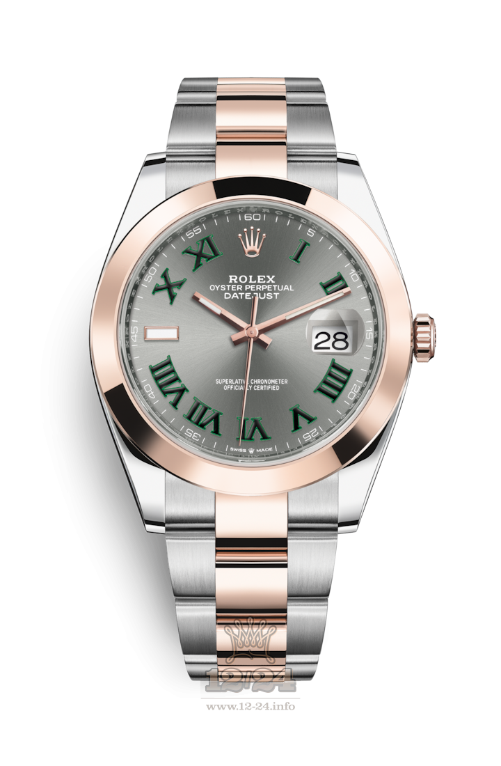 Rolex Datejust Watch 126301-0015 41 mm Steel / Pink gold Case Gray Dial
