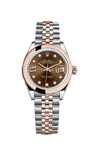 Rolex Datejust Watch 279161-0003 28 mm Steel / Pink gold Case Brown (chocolate) Dial