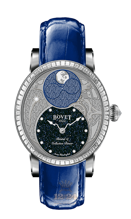 Bovet Dimier Watch R110014-SB1 41 mm White gold Case Silver Dark blue Dial