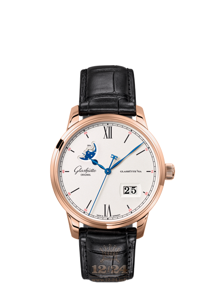 Glashutte Senator Watch 1-36-04-02-05-50 40 mm Red gold Case White Dial
