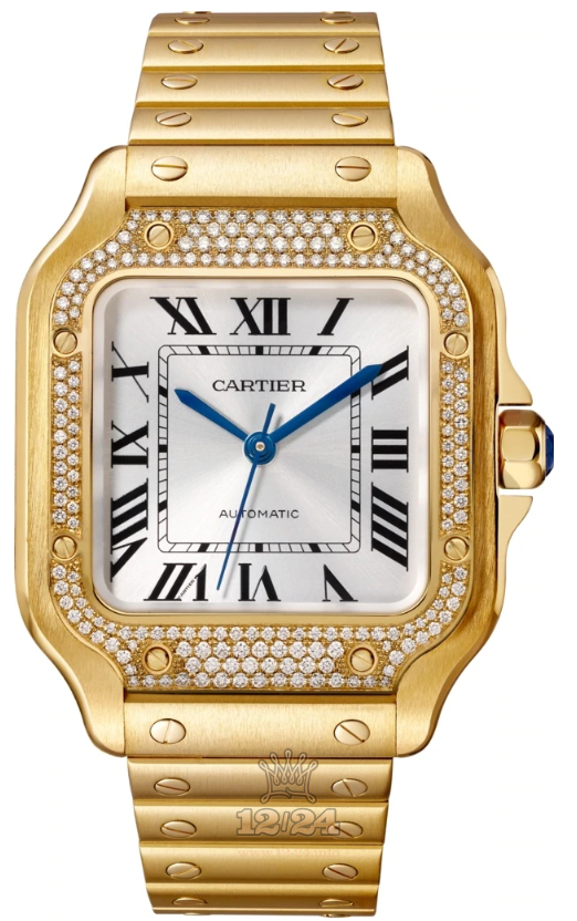 Cartier Santos de Cartier Watch WJSA0010 35 mm Yellow gold Case Silver Dial