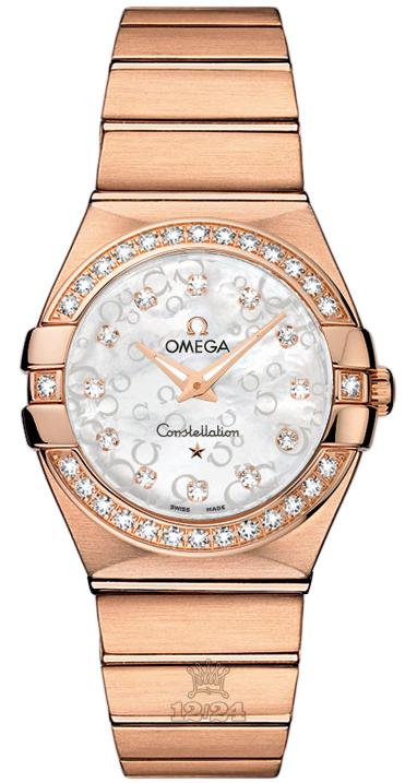 Omega Constellation Watch 123.55.27.60.55.015 27 mm Pink gold Case White Dial