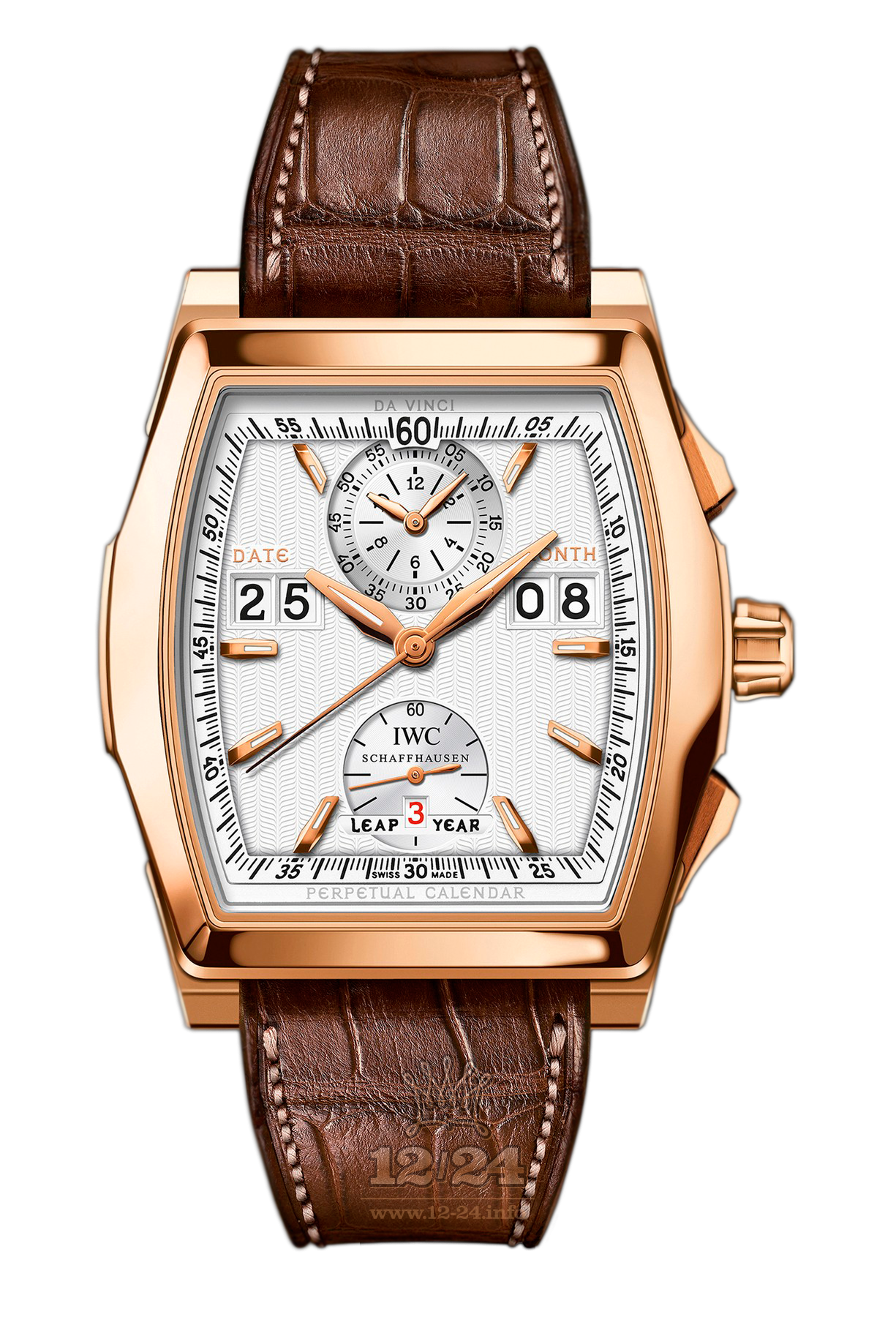 IWC Da Vinci Watch IW376107 44 mm Pink gold Case Silver Dial