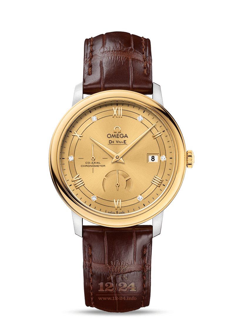 Omega Prestige Watch 424.23.40.21.58.001 40 mm Steel / Yellow gold Case Golden Dial
