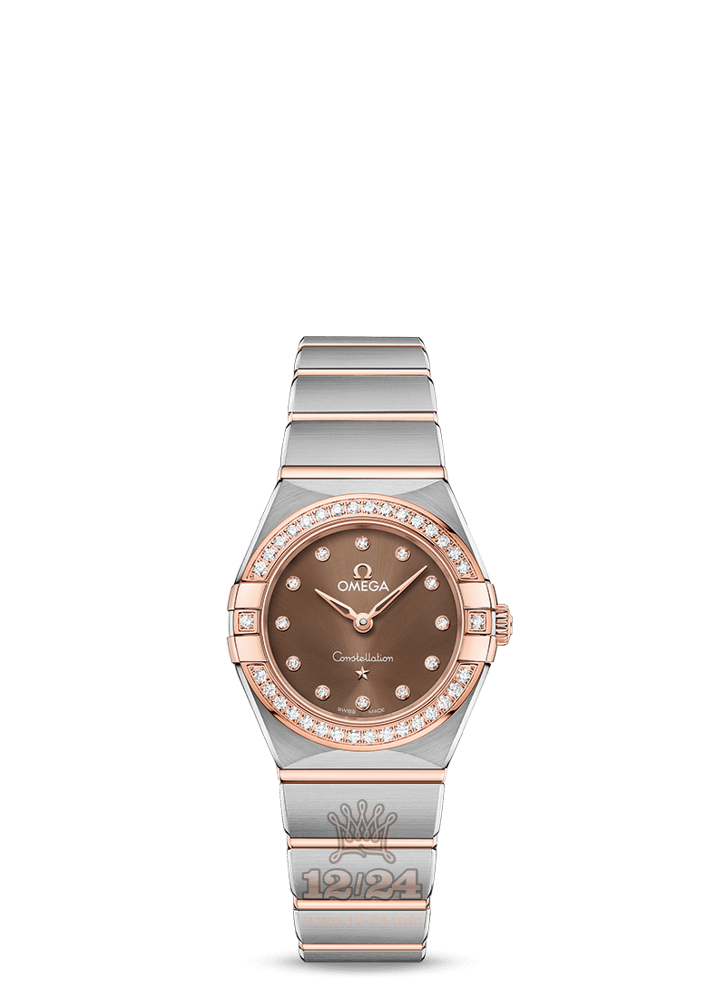 Omega Constellation Watch 131.25.25.60.63.001 25 mm Steel / Pink gold Case Brown (chocolate) Dial