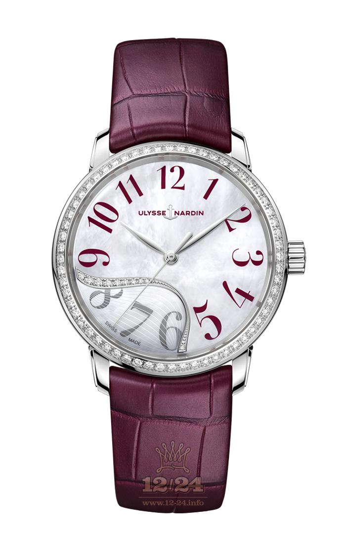 Ulysse Nardin Classic Watch 8153-201B/60-06 37 mm Stainless steel Case White Dial