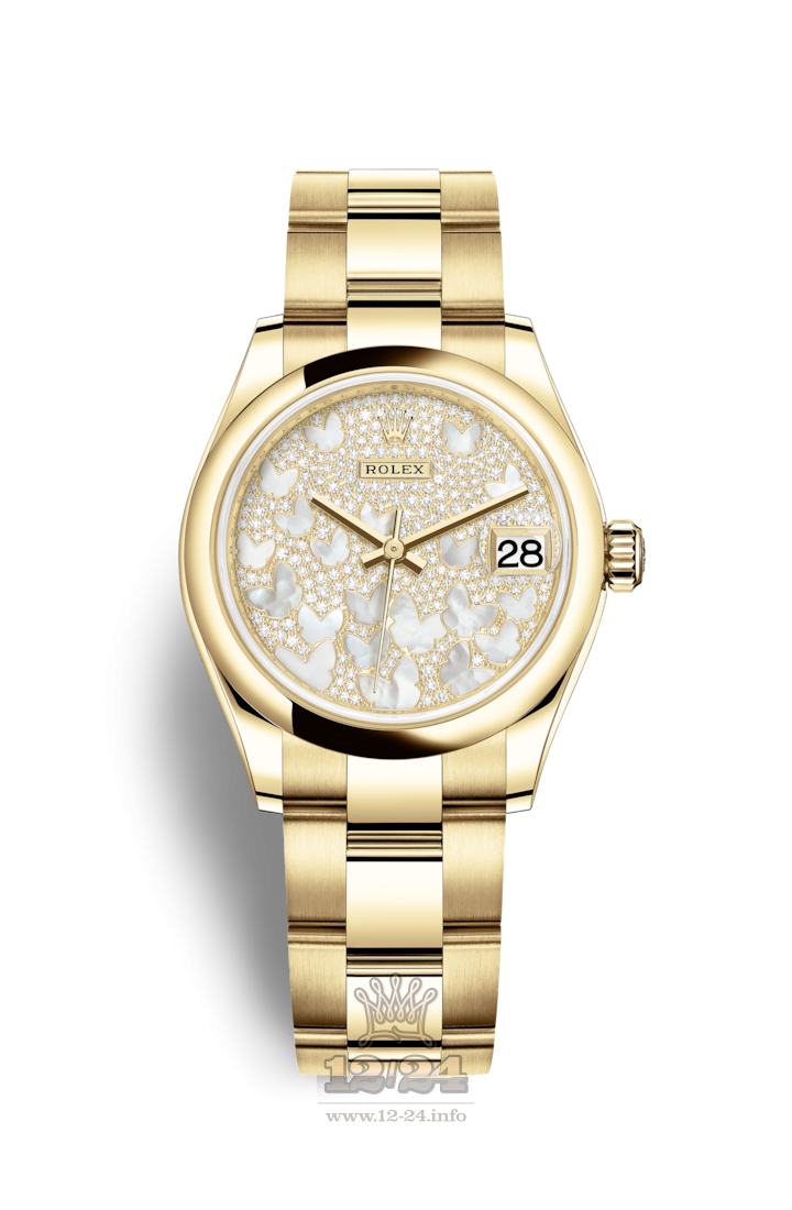 Rolex Datejust Watch 278248-0021 31 mm Yellow gold Case Silver Golden Dial
