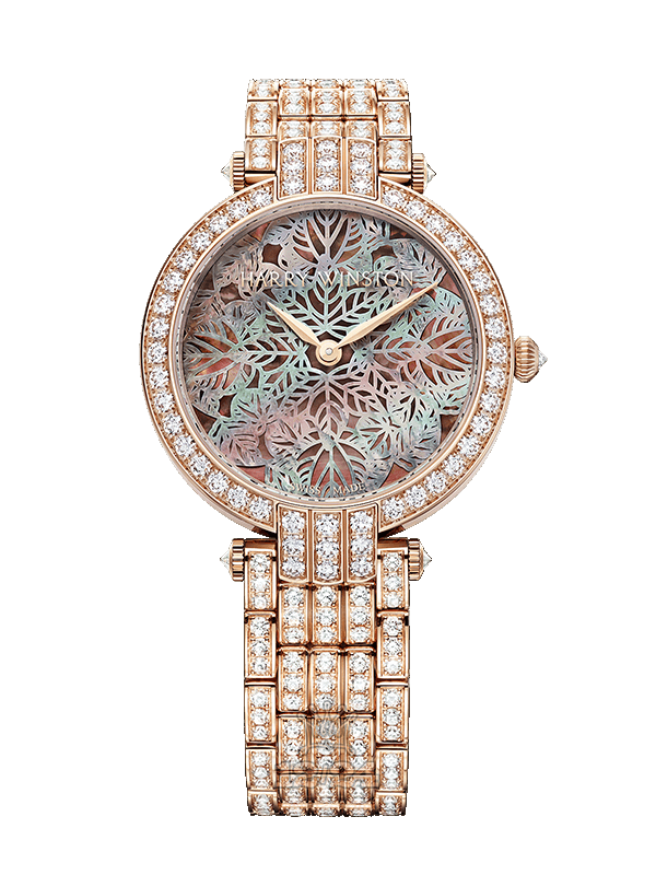Harry Winston The Premier Collection Watch PRNAHM36RR016 36 mm Pink gold Case Brown (chocolate) Dial