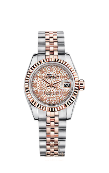 Rolex Lady-Datejust Watch 179171-0080 26 mm Steel / Pink gold Case White Dial