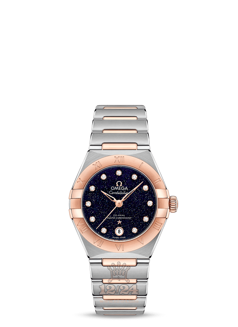 Omega Constellation Watch 131.20.29.20.53.002 29 mm Stainless steel Pink gold Case Black Dial