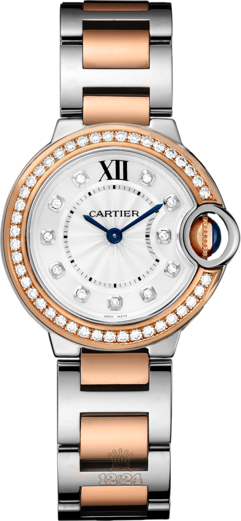 Cartier Ballon Bleu de Cartier Watch W3BB0009 28 mm Steel / Pink gold Case Silver Dial