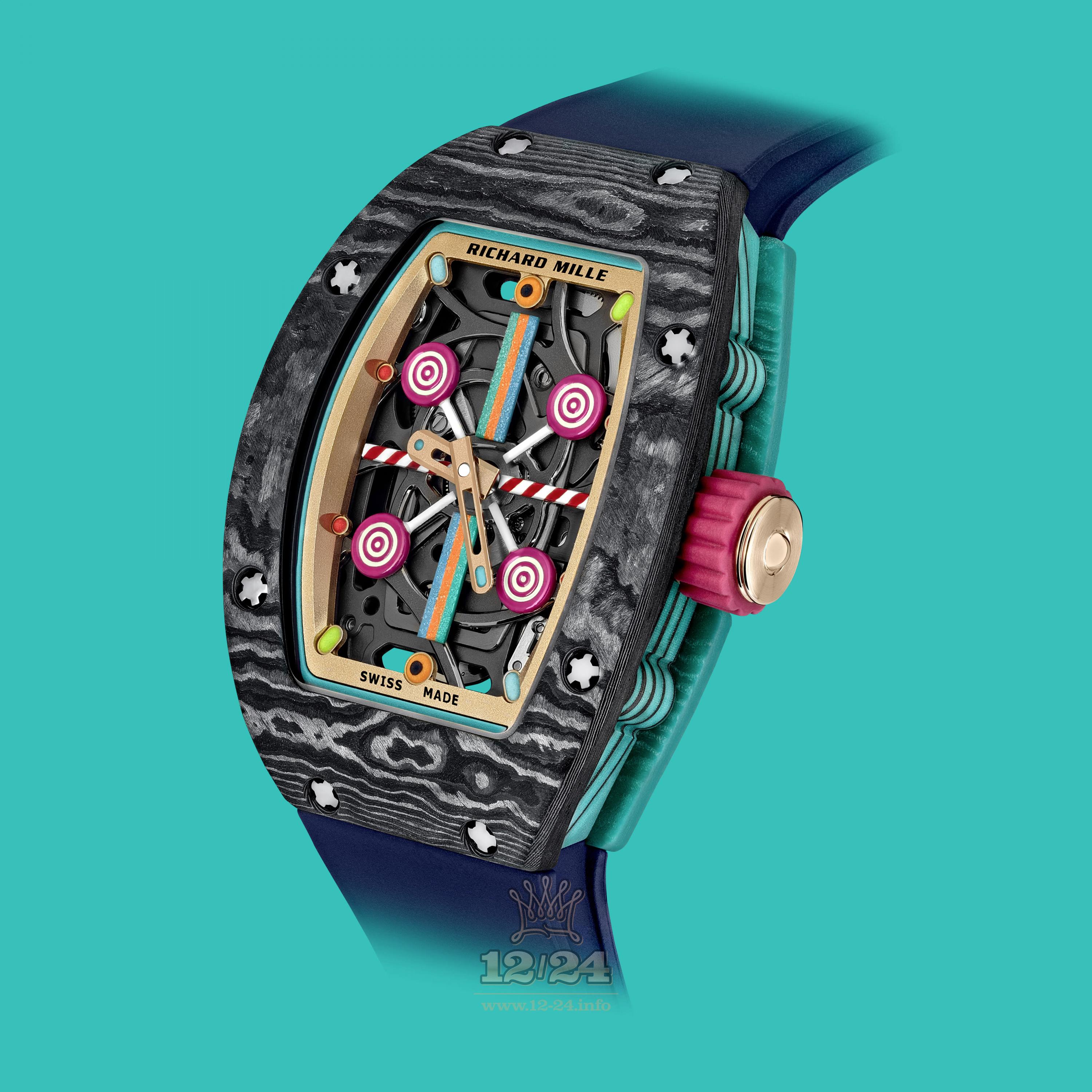 Richard Mille Bonbon Watch RM 07-03 Automatic Myrtille 45 mm Carbon Case