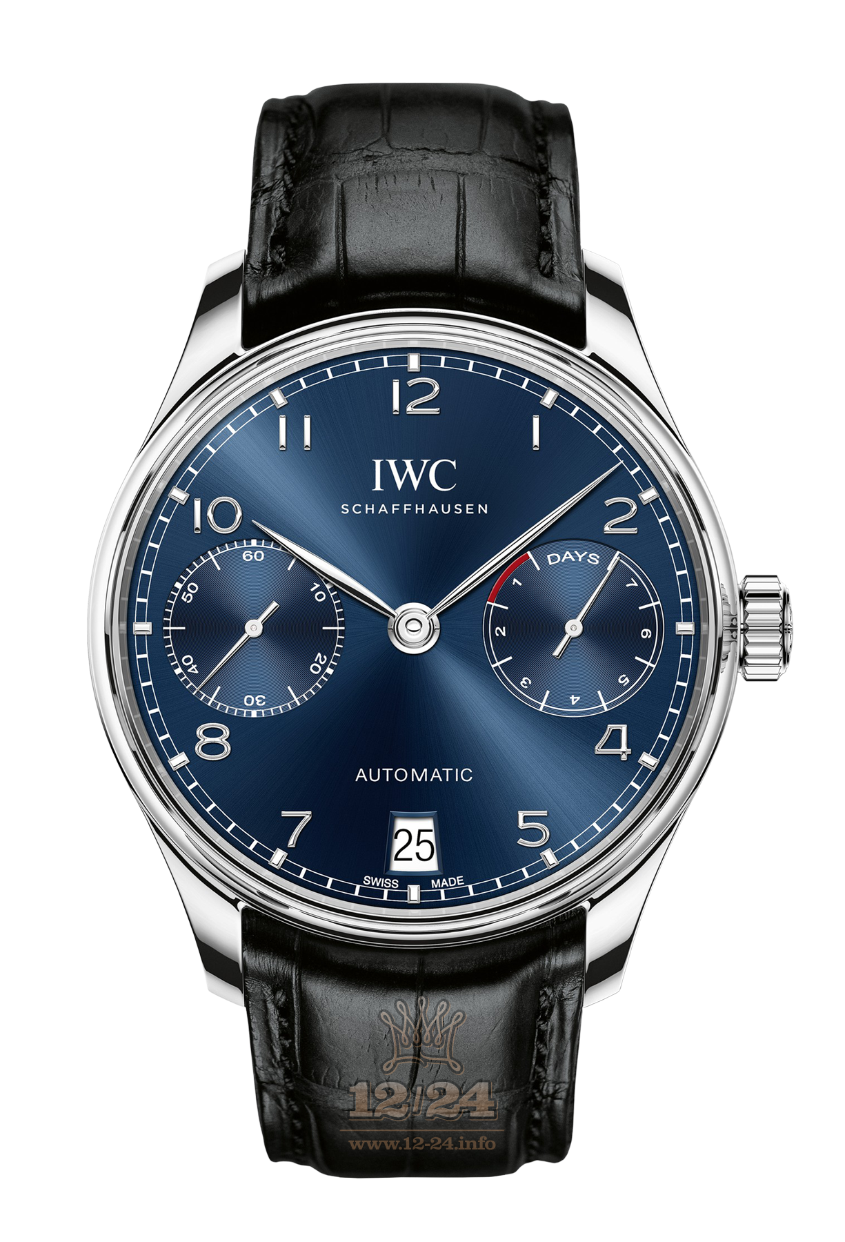 IWC Portugieser Watch IW500710 42 mm Stainless steel Case Dark blue Dial