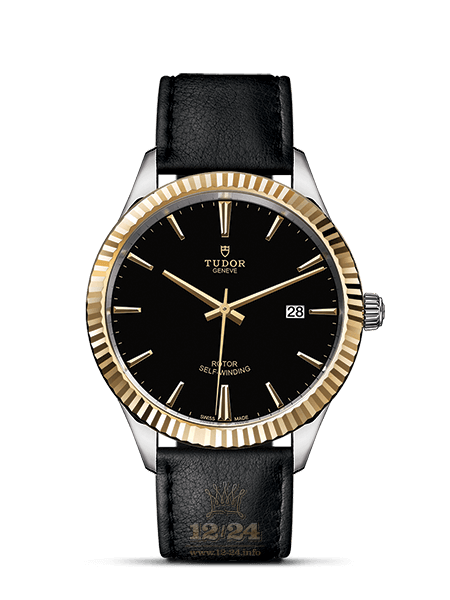 Tudor Style Watch M12713-0019 41 mm Steel / Yellow gold Case Black Dial