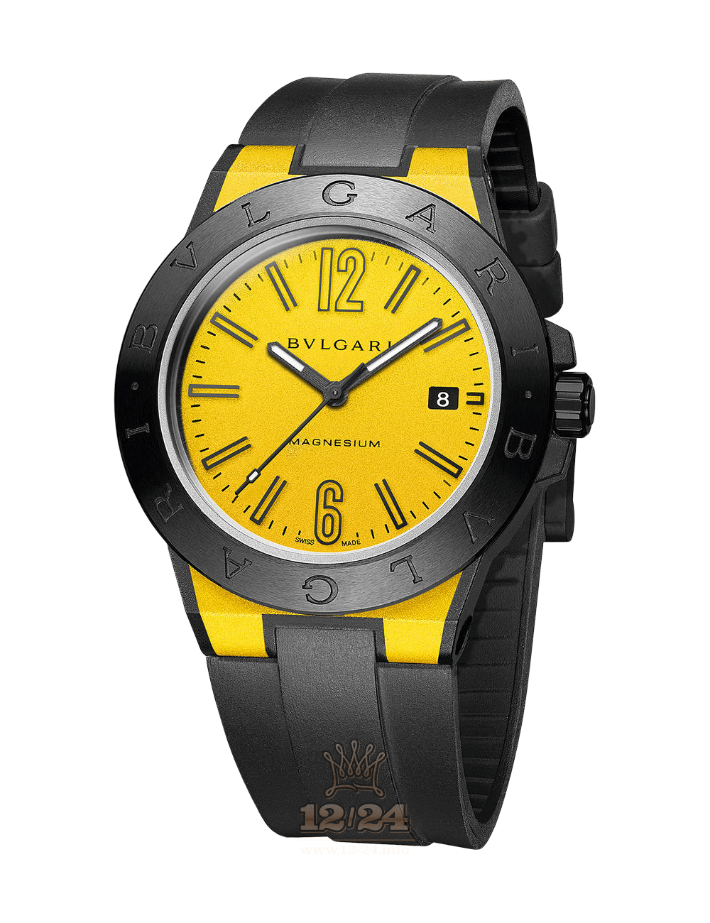 Bvlgari Diagono Watch 102762 DG41C10SMCVD 41 mm Ceramics Case Yellow Dial