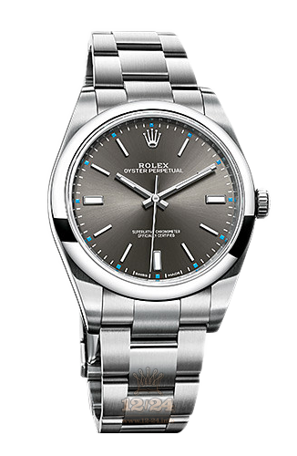 Rolex Oyster Perpetual Watch 114300-0001 39 mm Stainless steel Case Gray Dial