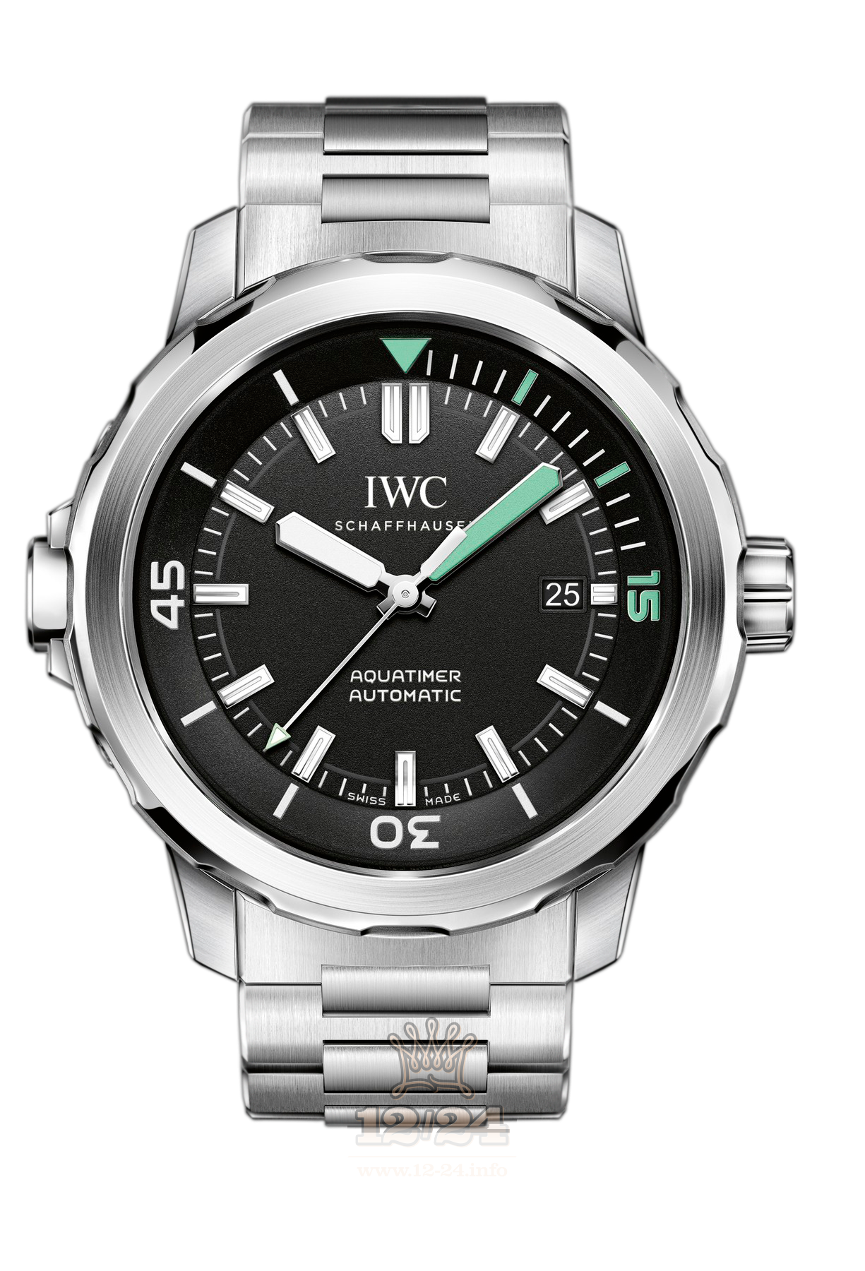 IWC Aquatimer Watch IW329002 42 mm Stainless steel Case Black Dial