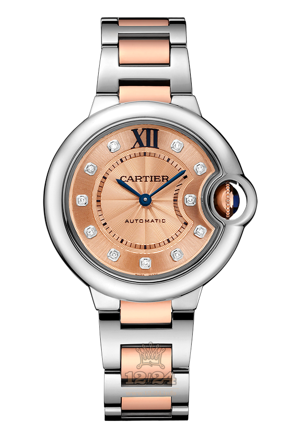 Cartier Ballon Bleu de Cartier Watch W3BB0002 33 mm Steel / Pink gold Case Golden Pink Dial