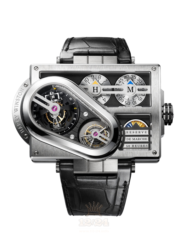 Harry Winston Histoire de Tourbillon Watch HCOMTT65WZ001 46 mm White gold Case Black Dial