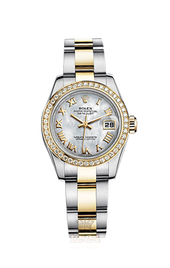 Rolex Lady-Datejust Watch 179383-0034 26 mm Steel / Yellow gold Case White Dial