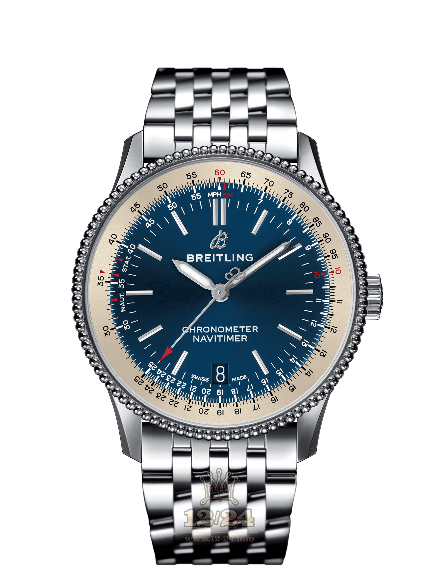 Breitling Navitimer Watch A17325211C1A1 38 mm Stainless steel Case Dark blue Dial