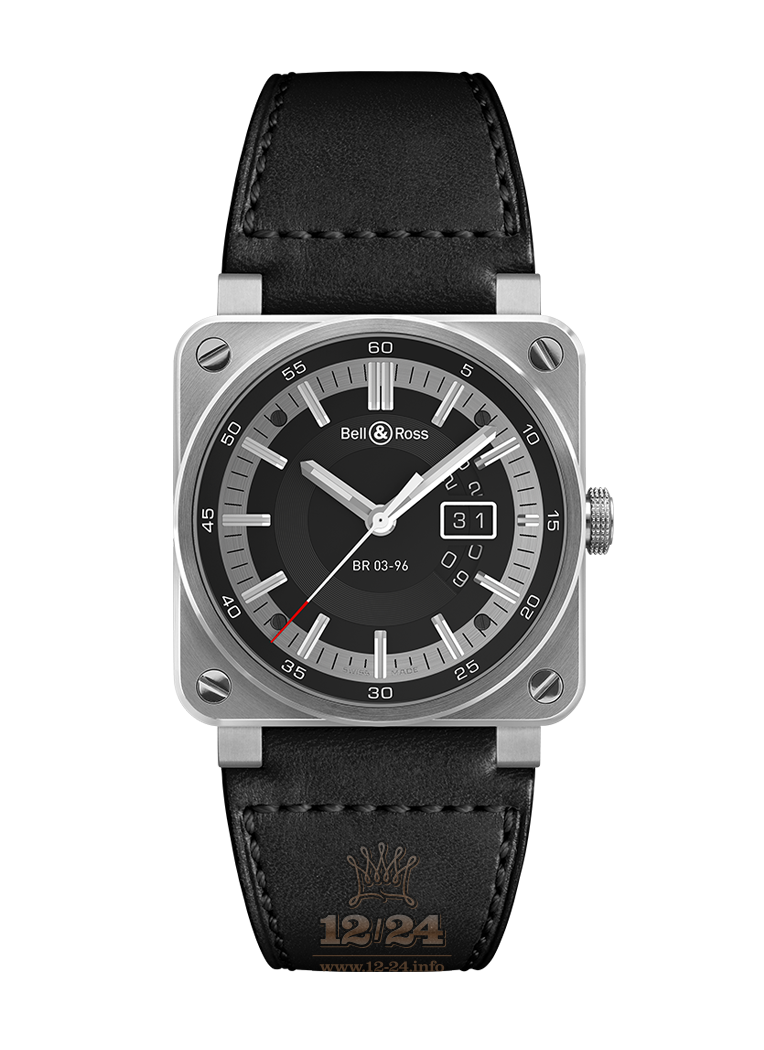 Bell & Ross Instruments Watch BR0396-SI-ST 42 mm Stainless steel PVD coating Case Black Dial
