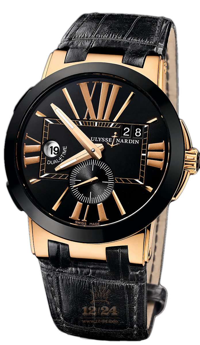 Ulysse Nardin Executive Watch 246-00/42 43 mm Pink gold Ceramics Case Black Dial