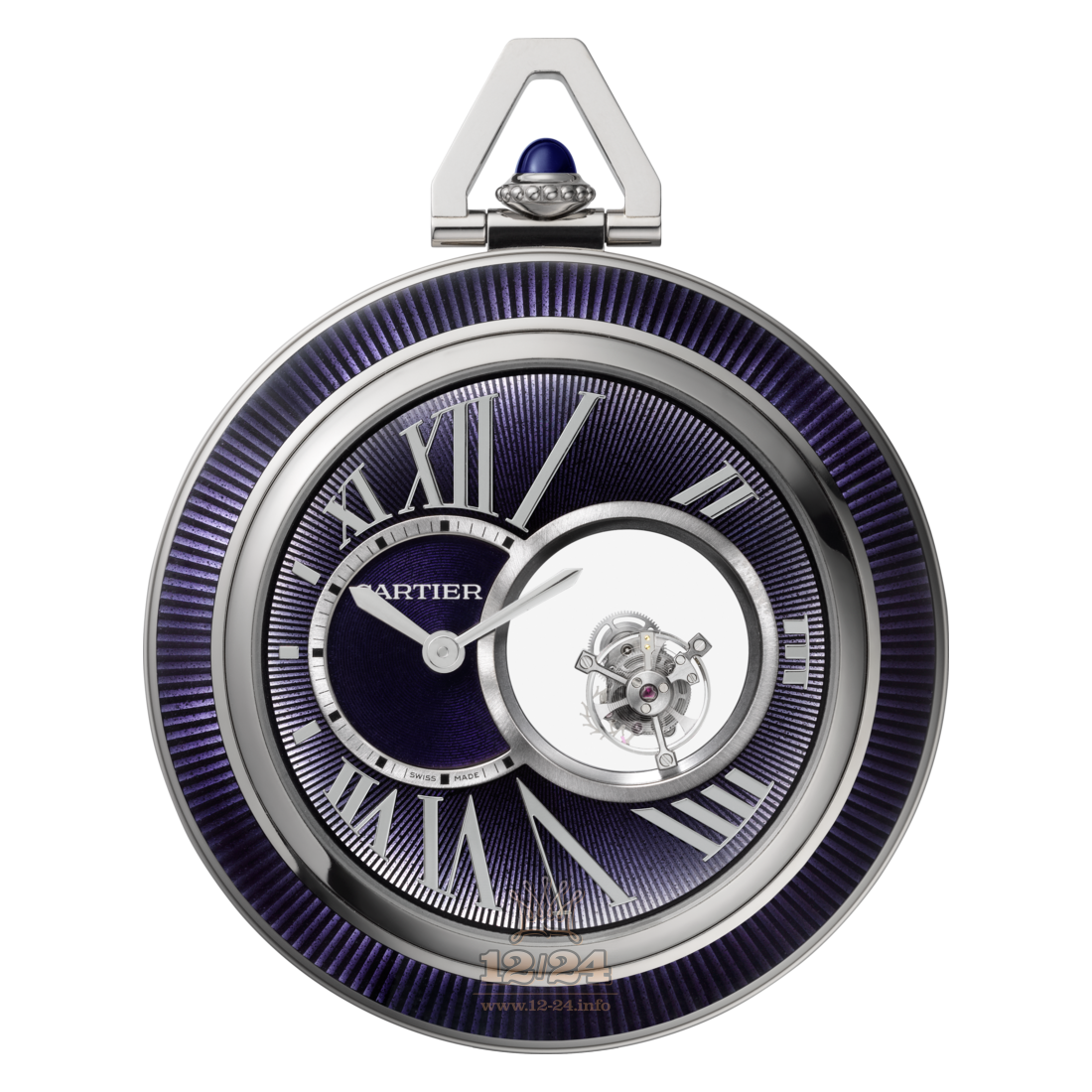 Cartier Rotonde de Cartier Watch WHRO0011 55 mm White gold Case Purple Dial