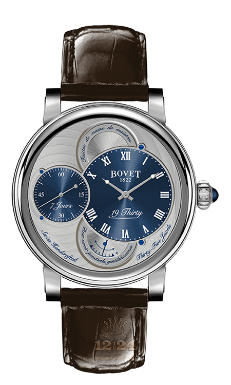 Bovet 19Thirty Watch RNTS0004 42 mm Stainless steel Case Gray Dark blue Dial
