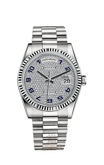 Rolex Day-Date Watch 118239-0144 36 mm White gold Case Silver Dial