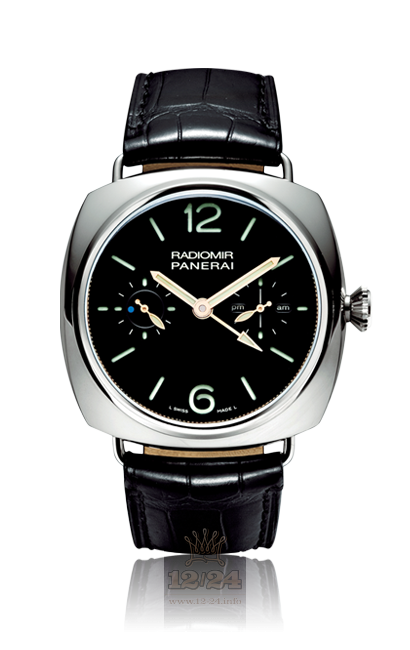 Panerai 2008 Watch PAM00316 48 mm Platinum Case Black Dial