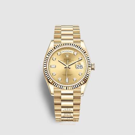 Rolex Day-Date Watch 128238-0008 36 mm Yellow gold Case Yellow Dial